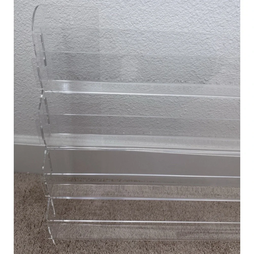4 Tier Acrylic Slim Greeting Card Display Stand Clear Solutions 24